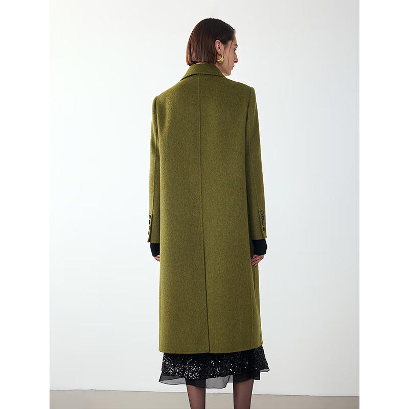 Lanzi Women's Wool Alpaca Blend Retro Long Coat