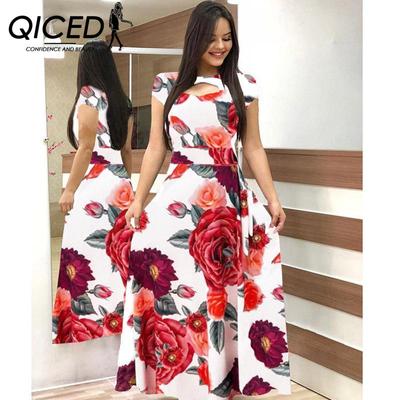 Sexy Mode-Digitaldruck-Kleid mit großem Rock