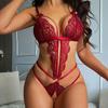 Woman Lace Lingerie Sets Sexy Underwear&Brief Set Transparent Delicate Bra Kit Push Up Brief Thin Sexy Erotic Bras Bodysuit