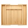 Cutlery and jewelry organizer insert for kitchen drawer, bamboo container