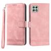 DIERFENG DF-03 Stand Phone Case for Samsung Galaxy A22 5G (EU Version),Lines Imprinted PU Leather Wallet Cover