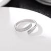 Banyan Tree S925 Silver Mobius Couple Rings - Korean Geometric Design