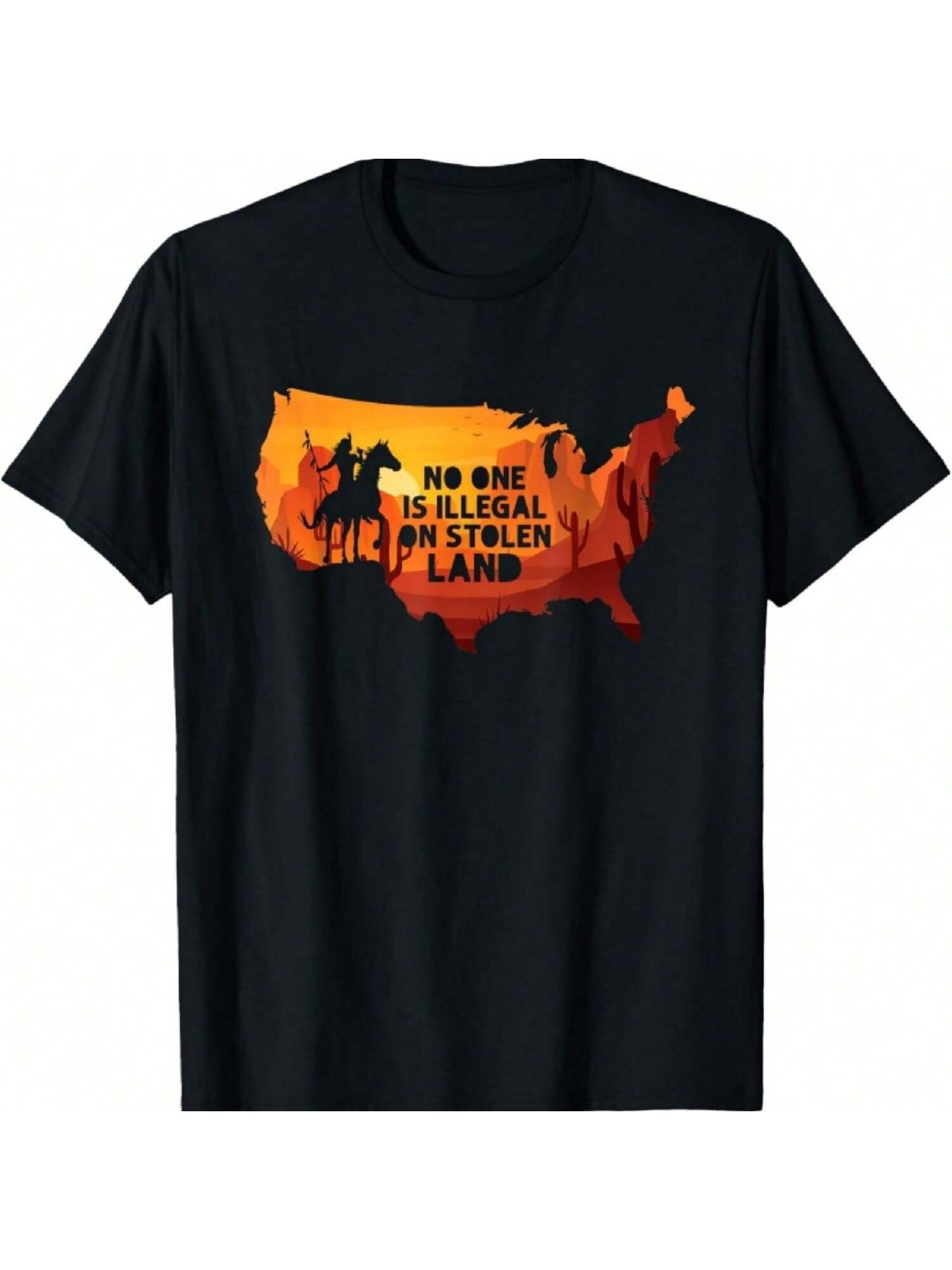 No One Is Illegal On Land Tee Support Immigration T-Shirt S разноцветный