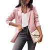 Women's Solid Color Casual Long Sleeve Cardigan Pocket Casual Jacket Suit Jacket