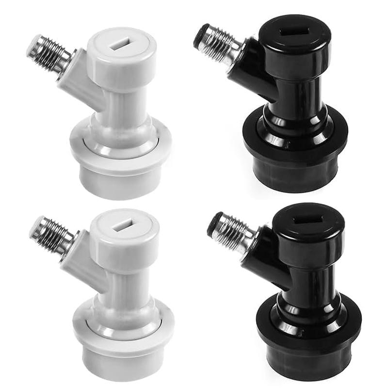 4Pcs Ball Lock Connector ,Beer Keg Ball Lock Disconnect,Liquid / Gas Connectors for Home Brewing Corny Keg / Cornelius Keg Parts Gas Liquid thread