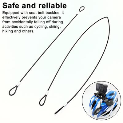 Yousheng Action Kamera Anti-Verlust-Seil Sicherheitsgurt Schnalle Edelstahl Sicherer Sitz Multifunktionales Kamera-Sicherheitsband für Gopro