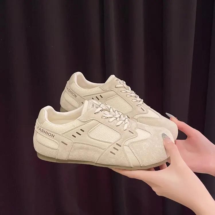 Fashion 2025 Female Early Spring New Internal Increase Puff Big Head Leisure All-match Sports Female Board Shoes