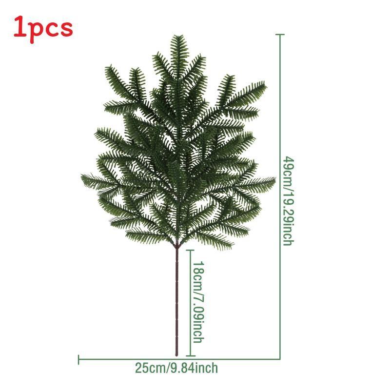 Набор искусственных сосновых веток из пластика для Рождества, Хэллоуина, домашнего декора и фотосессий Style C