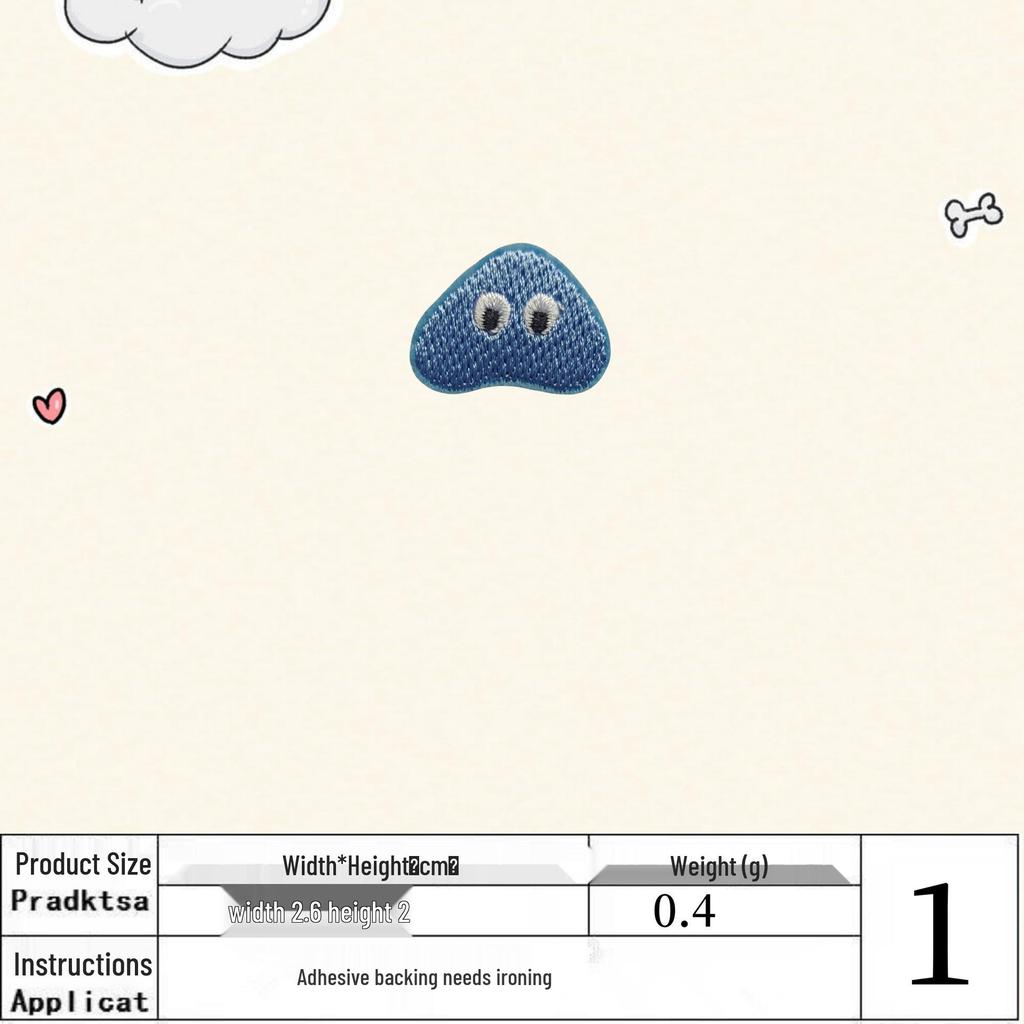 Cute Cartoon Eyes Embroidered Iron-On Patch