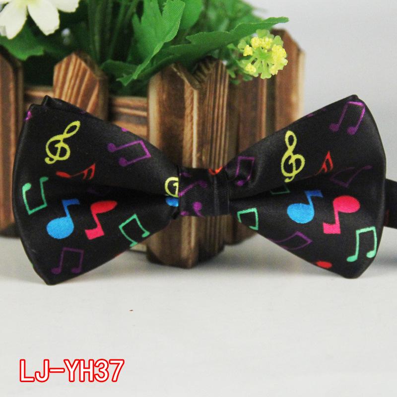 Męska poliestrowa jedwabna mucha z kreskówkowym nadrukiem na wesela i wydarzenia