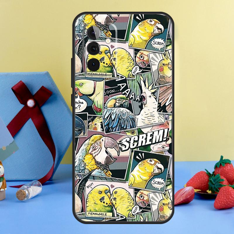 Colorful Parrots Case For Samsung Galaxy A13 A33 A53 A16 A17 A54 A34 A14 A15 A35 A55 A52 A12 A32 A26 A36 A56
