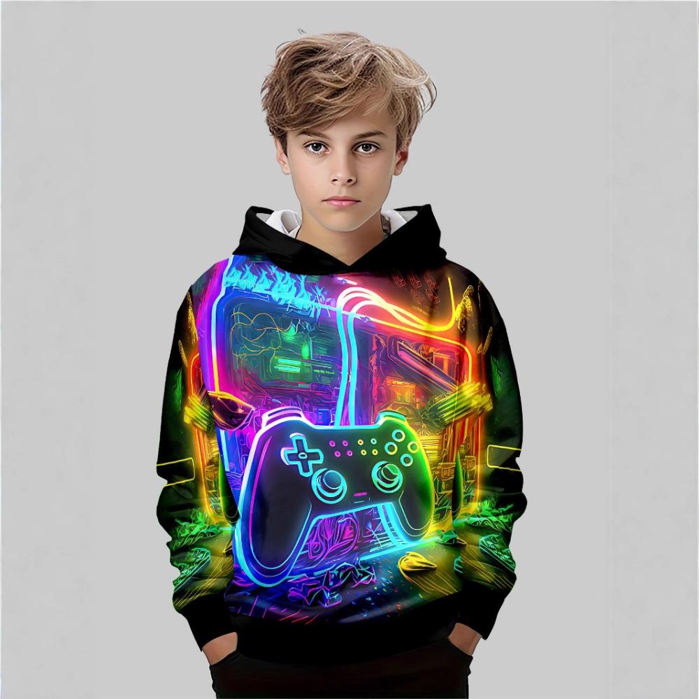 

Детская минималистичная серия 3D цифровая печать, персонализированная модная толстовка для мальчиков 160 зелёный