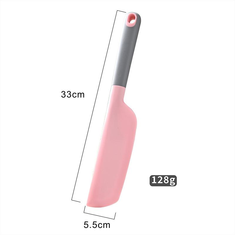 1PC Multi-Purpose Silicone Spatula Heat Resistant Baking Scraper All-in-One Food Grade Spatula Cream Scraper Cake Baking Tool розовый
