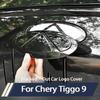 Dla Chery Tiggo 9 Arrizo 8 Fulwin T8 T10 Pokrowiec na Logo Samochodu Styl Czarny Emblemat Przedni Odznaka Akcesoria Dekoracyjne Zewnętrzne