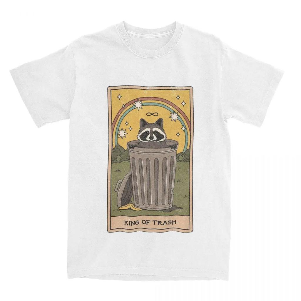 T-shirt Merchandise Raccoon King Of Trash pour Homme Femme Mème Raton Laveur Vêtements Imprimés Graphiques Géniaux