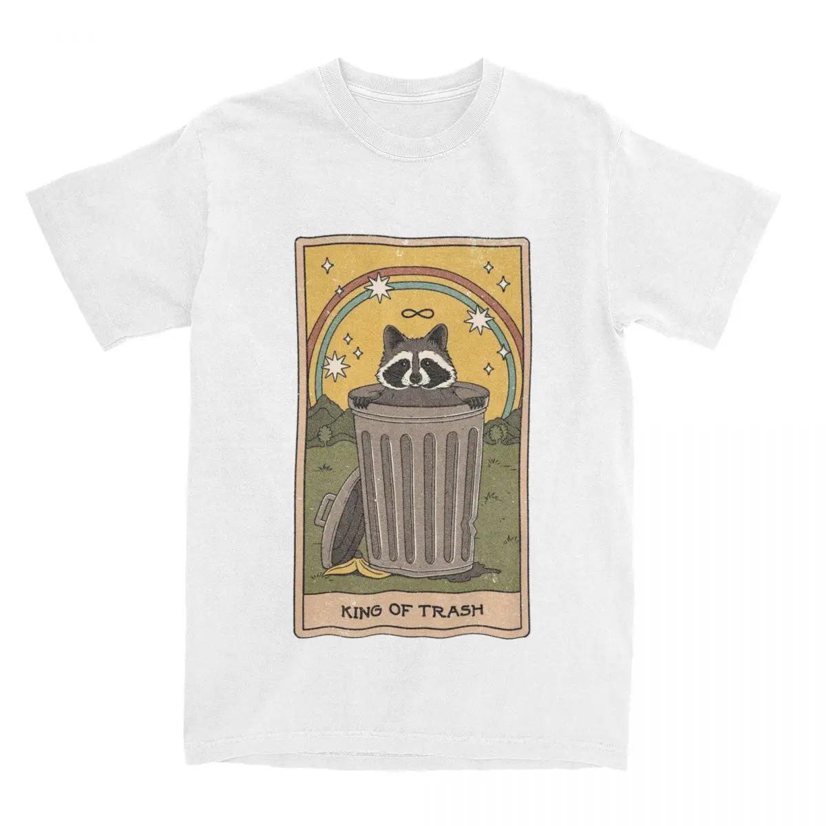 

Рубашка с товарами Raccoon King Of Trash для мужчин и женщин Racoon Meme Awesome Graphic Printed Clothing XXXXXL белый