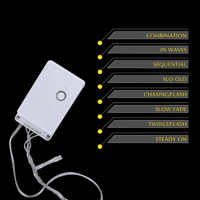 Weihnachtsbeleuchtung, 50 m, dekorative LED-Lichterkette, 8 Modi, Girlandenlichter für Hochzeit, Urlaub, Lichter, 220 V, EU