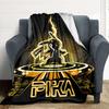 1pc Pikachu Electric Flannel Blanket, Soft Skin Friendly with Digital Printing, Various Sizes Available for Family, Friends, Birthday