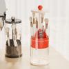 Large Capacity Automatic Lifting Makeup Brush Holder Plastic Makeup Brush Organizer  Tabletop