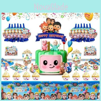 Vibrant Family Birthday Party Supplies Set With Cheerful Plates And Decor Elements