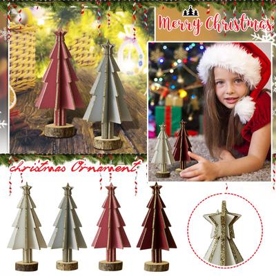 Wooden Christmas Tree Home Desktop Ornaments