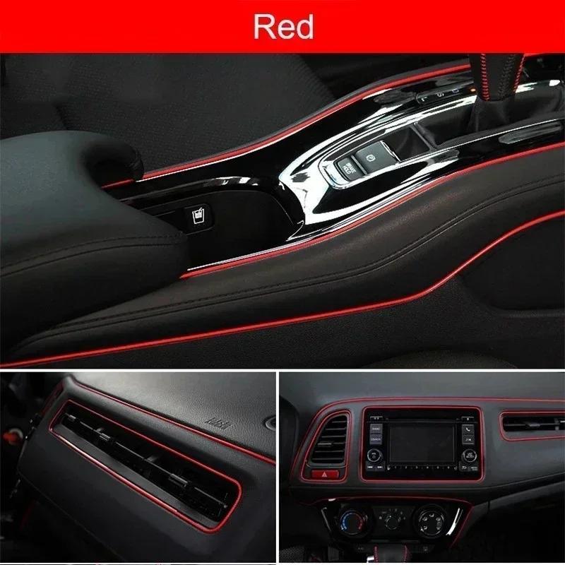 5M Interior Car Moulding Trim Strips DIY Flexible Anti Scratch Lines 5m Decoration Strip Dashboard Car-styling Accessories