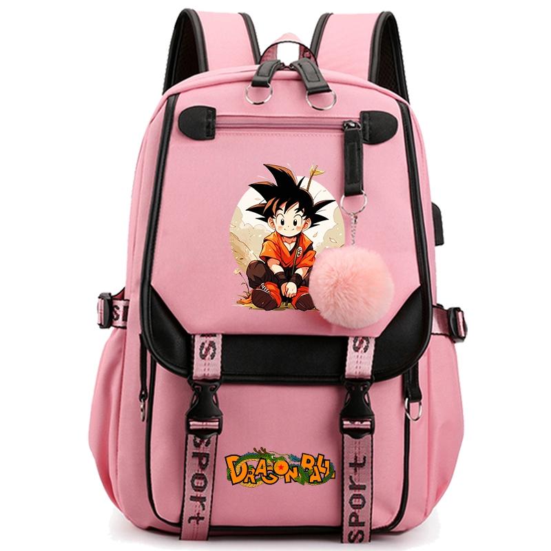 Anime Dragon Ball Backpack for Women Canvas Laptop Bag Back To Schoolbag for Teenager Girl Schoolbag Women Travel Bag Mochila