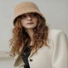 Buckle Wool-Like Bucket Hat Beige H041BE