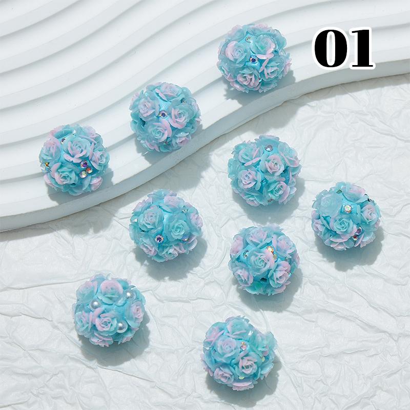 2Cm 10Pcs Charm Rose Polymer Clay Colorful Lover Acrylic Beads for Jewelry Making Diy Necklace Bracelets Earring Accessories New