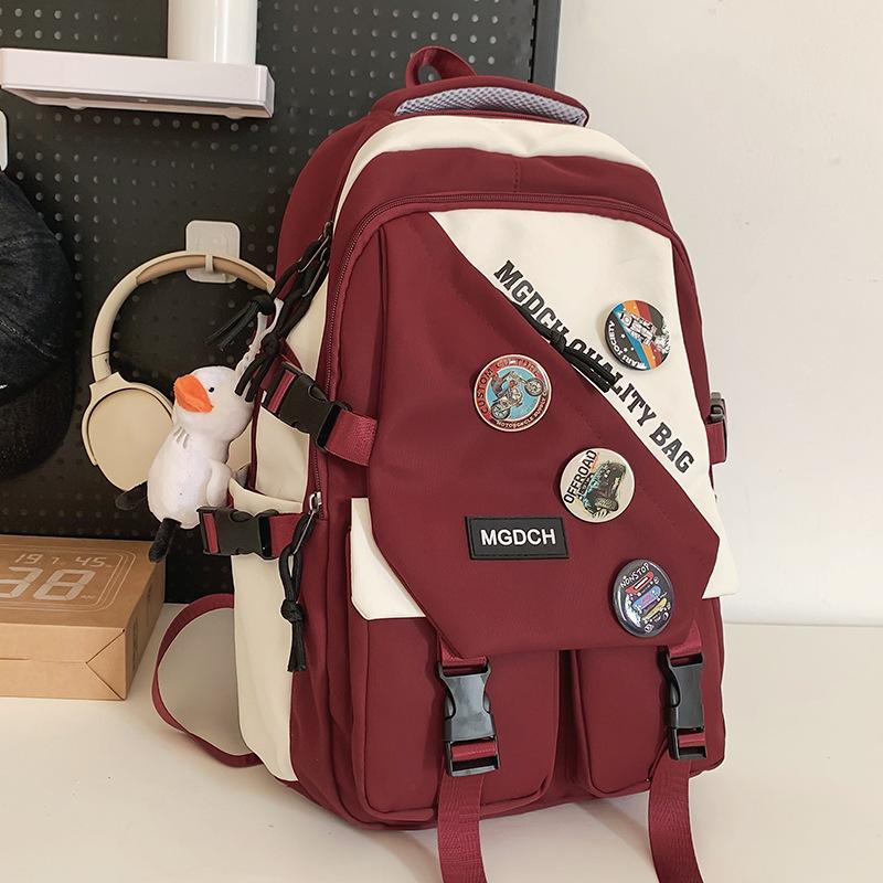Schoolbags College Students Girls High School Students Burgundy Men Backpacks Junior High School Students Elementary School Students