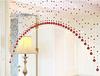 Glas & PVC 25-saitiger schicker funkelnder Bogen-Perlen-Hängevorhang - Rote Farbe