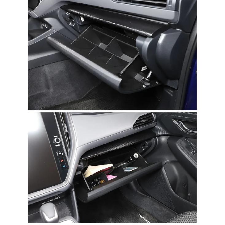 4Pcs ABS Glove Box Divider Organizer Set for Subaru WRX VB 2022-2026 Levorg VN 2022-2026 Interior Storage Accessories