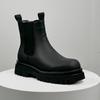 Men's thick soled shoes Warm autumn and winter styles Work or Fashion Party Office Height increasing Black daily versatile
