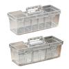 Clear Durability Portable Tool Organizers Box For Hardware Nut Bolts Craft Supplies Container With Handle Safety Lock