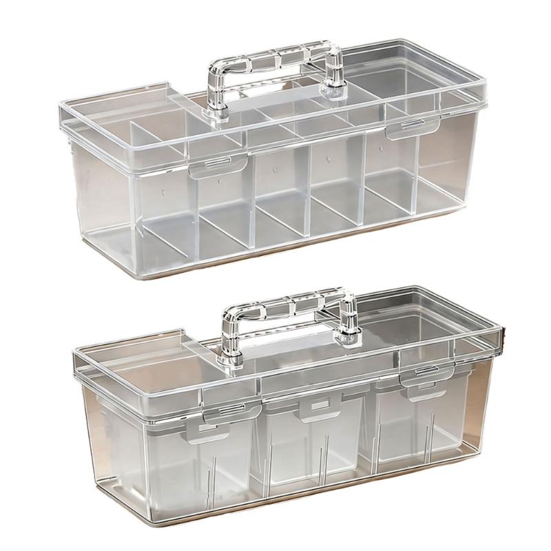 Functional Plastic Tool Organizers Tool Box With Removable Dividers Holder Case Perfect For Travel Work Or Home Use