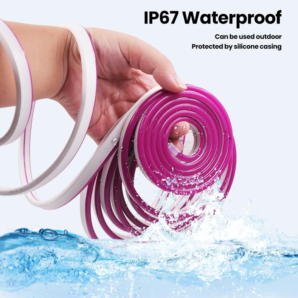 1M 5M Neon Strip 12V 2835 120Leds/M Flexible LED Strip Light Waterproof Outdoor Rope Light Blue/Warm/Pink/White/Red/Yellow/Green