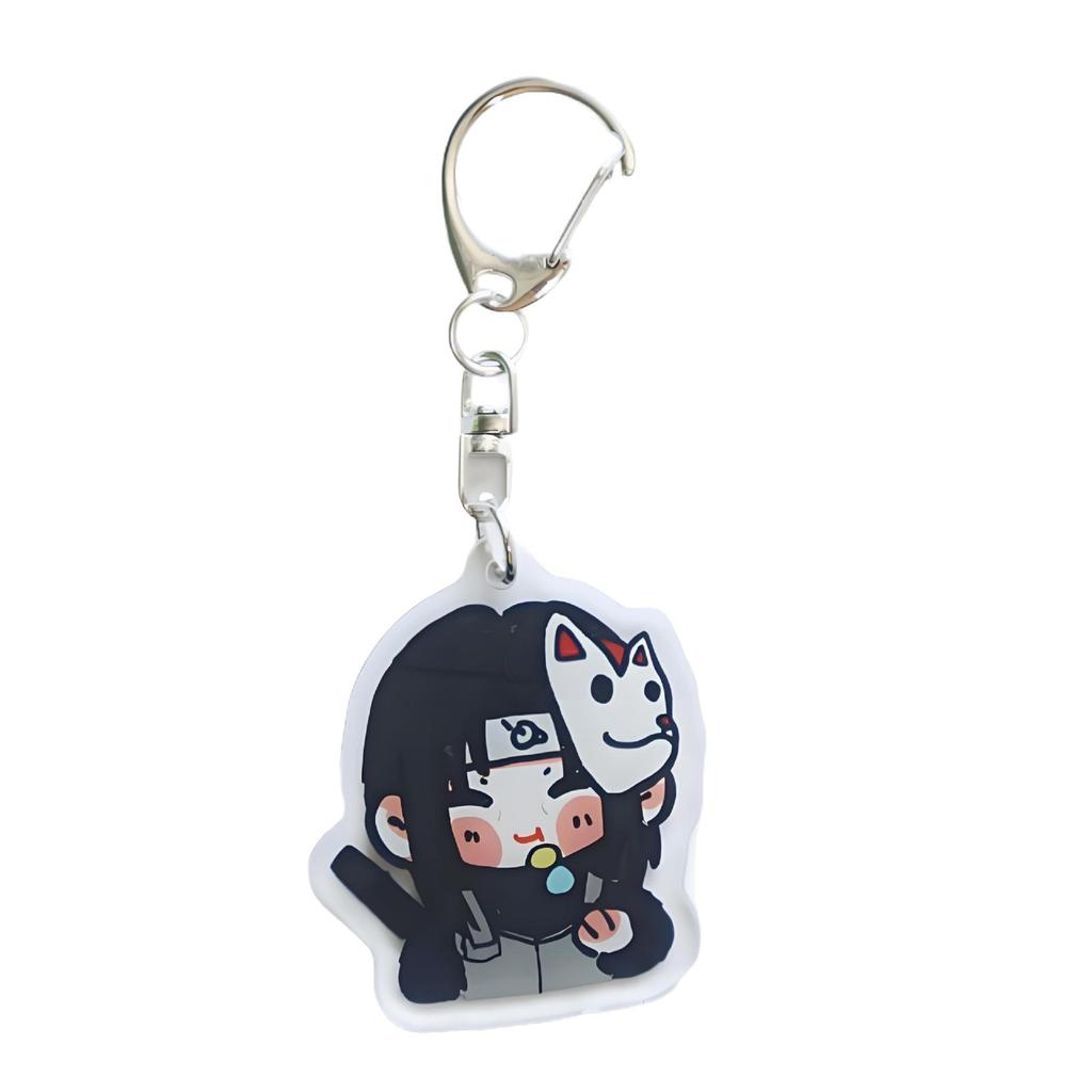 Anime Cartoon Naruto Uchiha Itachi Obito Madara Shisui Hyga Neji Nara Shikamaru Deidara Acrylic Keychain Gifts 5Cm