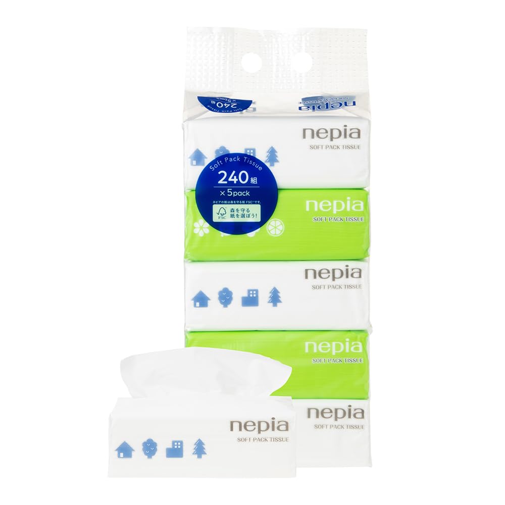 Set of Nepia Tissue Soft 480 Sheets x 50 Value Large Bulk Commercial Use 10 Packs, (240 Pairs) Packs, Pack, Capacity, Purchase,