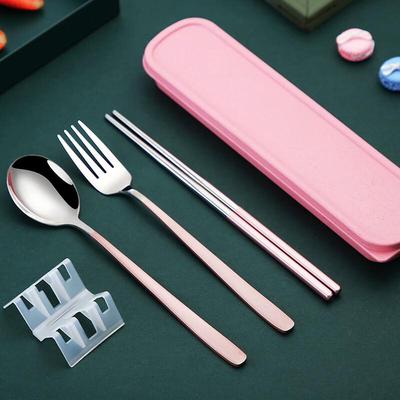 Portable 316 Stainless Steel Chopsticks & Fork Set