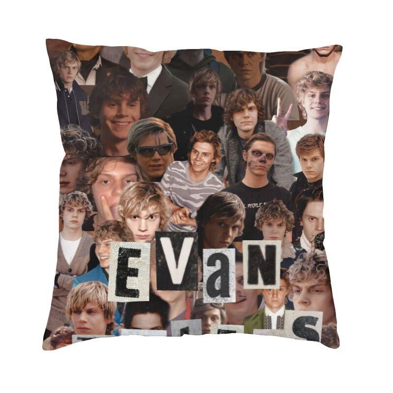 

Personalized Evan Peters Square Throw Pillow Cover Home Decorative 3D Two Side Printed Actor Star Movie Cushion Cover for Car 30x30cm 12x12in