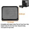 QX2E 2x/set Air Fryer Grill Pan Nonstick Baking Replacement Tray Square Oven Pan Square Grill Plate Cooking Tray Rack Kitchen