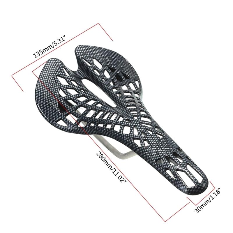 Carbon Fiber Bike Seat Breathable Road Bike Saddle Cushion for Men Women