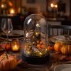 Indoor Outdoor Decor Haunted House Night Light, Glowing Ghost LED Table Lamp for Led Decoration Halloween Party, Spooky Desk Bedroom, Festive