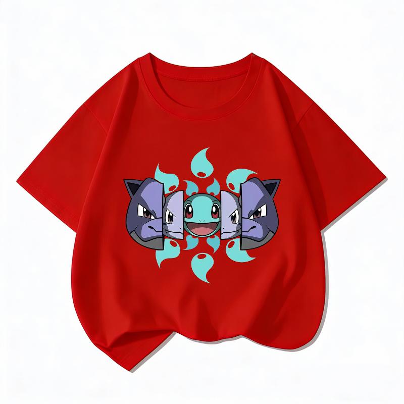 Printed Children's Pure Cotton T-shirt for Boys and Girls, Summer Comfortable and Breathable Children's T-shirt