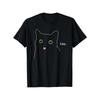 Men's _Blep Blep_ Black Cat Graphic T-Shirt - 100% Cotton, Casual Fit, Machine Washable, Perfect Christmas Gift for Him