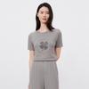 JZ Jiuzi Simple Multi-Color Bead Glutinous Rice T-Shirt Top