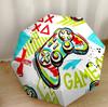 Gamer Culture Icon Portable Automatic Umbrella Retractable Design with 8-Rib Durability Durable Plastic & Iron Durable Everyday Carry Umbrella