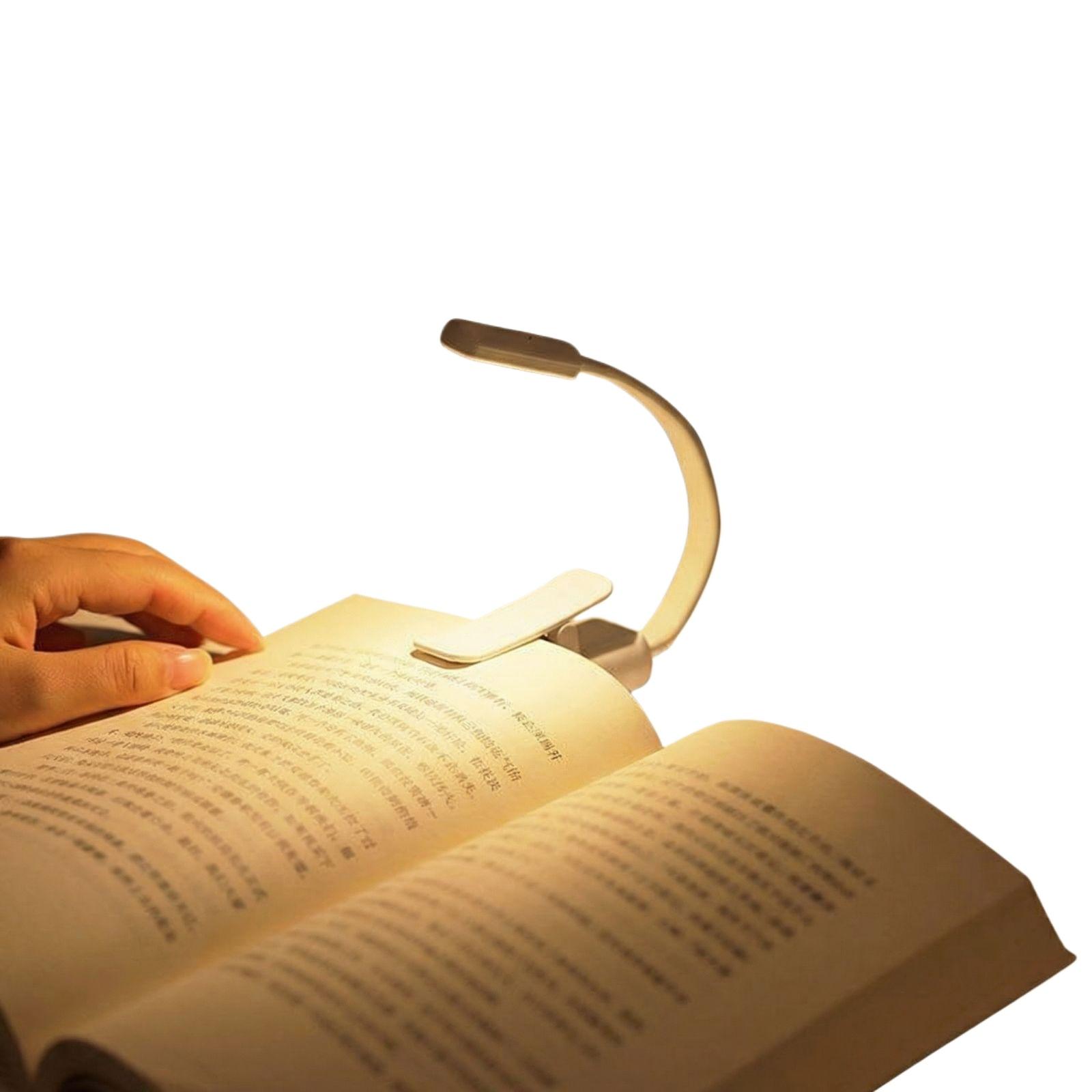 

LED Clip Desk Lamp Eye-Caring Rechargeable Reading Light for Student Dormitory one size білий