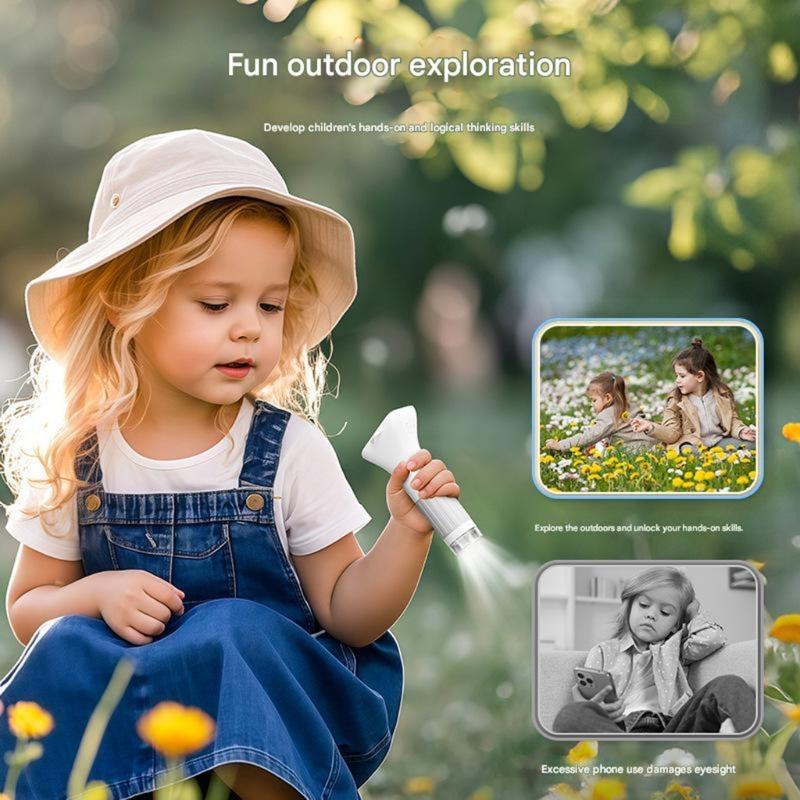 Science Toy 2Inch Color Screen Digital Microscope For Children 1080P Camera Handheld LED Magnifying Device