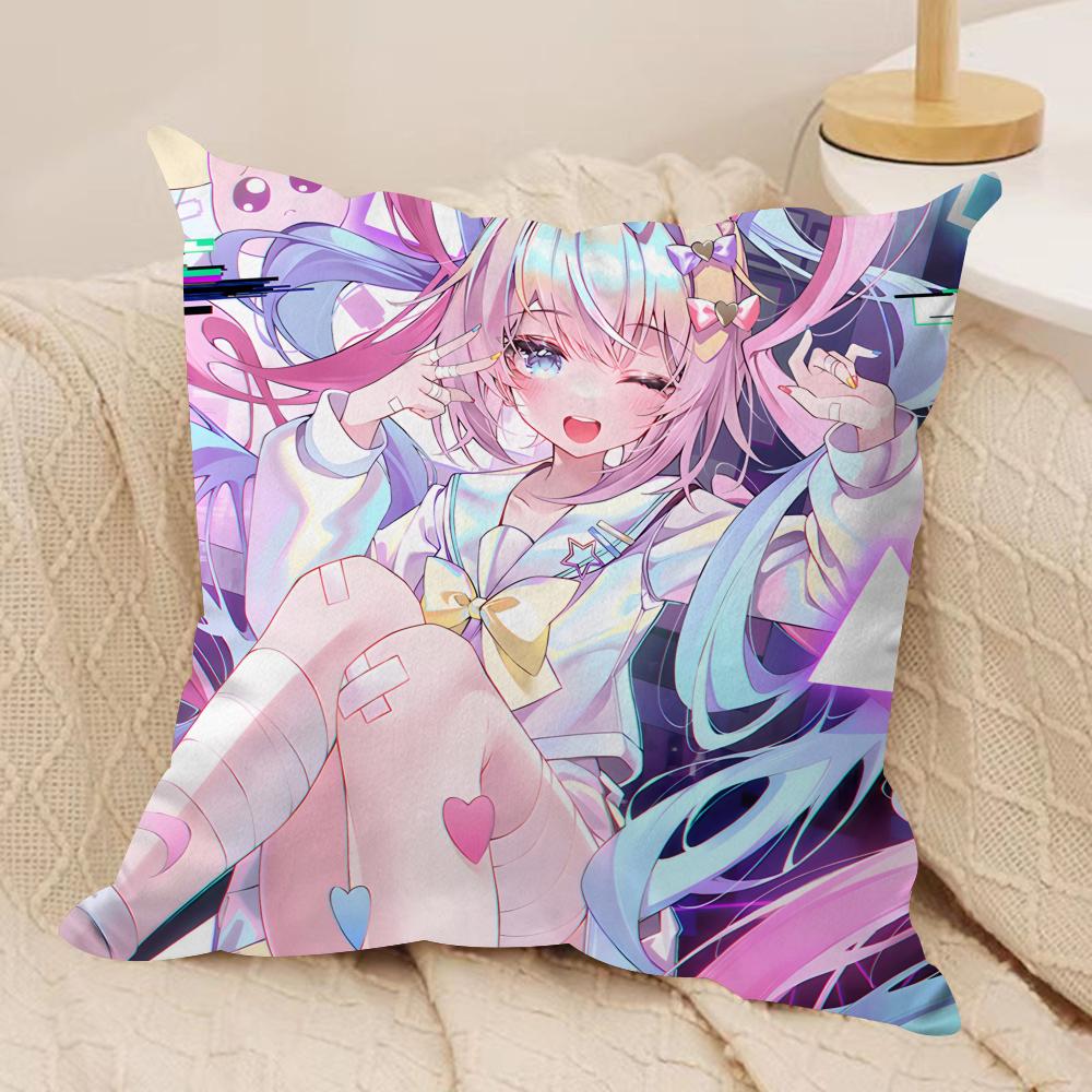NNeedy Girl Streamer Overloa Cushion Cover Silky Short Plush Invisible Zipper Dustproof Sofa Pillow Case for Home Decor